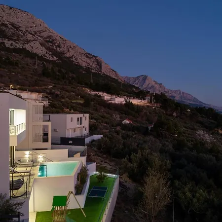 Maris & Ivana 2x28m2 Heated Pool Gym Villa Brela